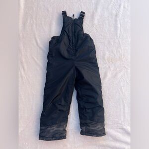 Arctic Quest Kids Black Insulated Snow Bib Overalls Size 7 Winter Ski Pants